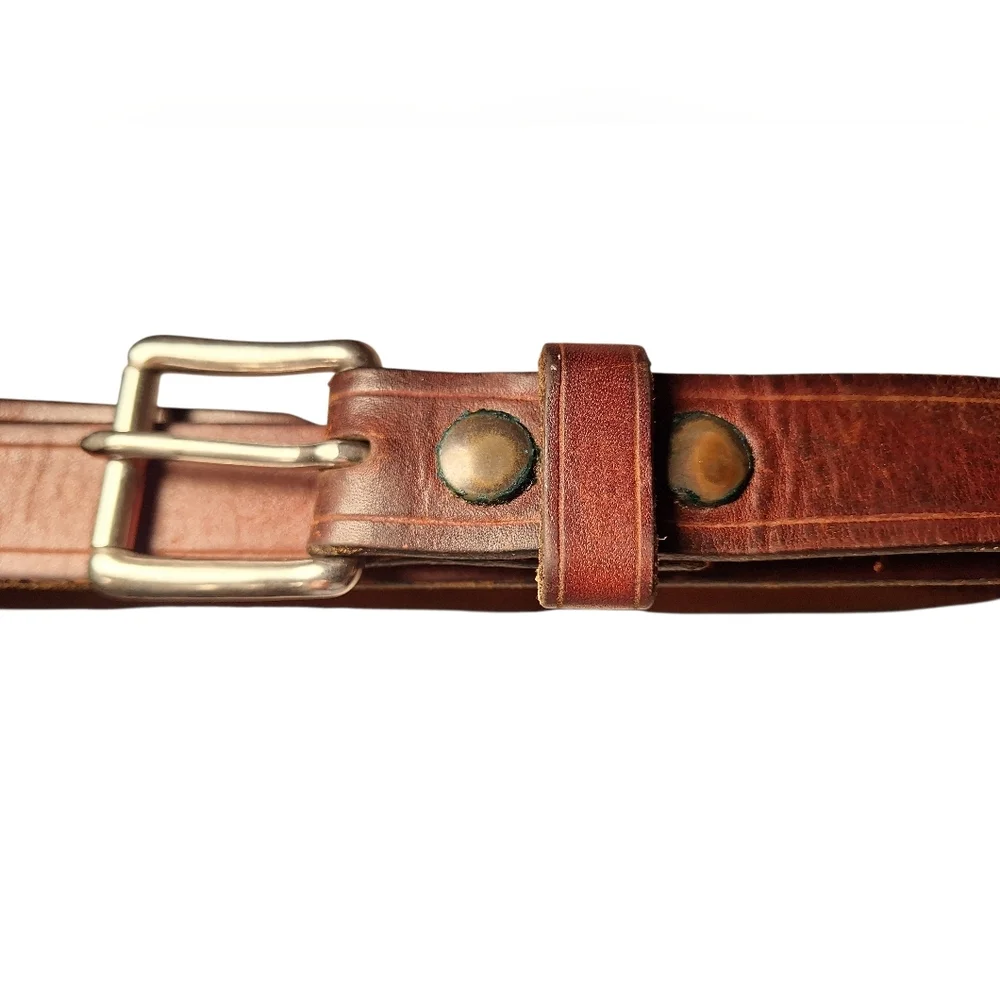 Men's Brown Leather Belt 55 inches in length Nice Quality Classic Design